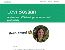 Tablet Screenshot of levibostian.com